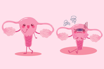 cute cartoon uterus