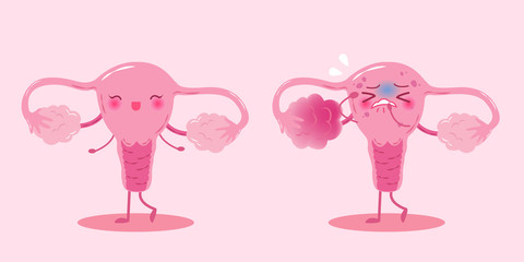 cute cartoon uterus