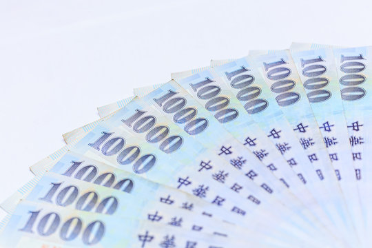 Taiwan dollar bank note. New Taiwan dollar is the national currency of Taiwan