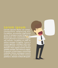 businessman talks presented his idea