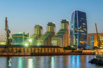 Fototapeta premium Baku - JULY 10, 2015: Port Baku on July 10 in Baku, Azerbaijan. 