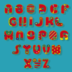 Red Superhero Alphabet