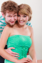 Cheerful young couple portrait