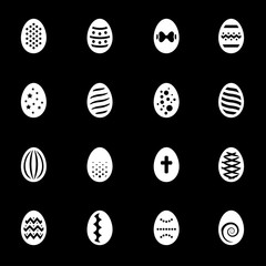 Vector white easter icons set