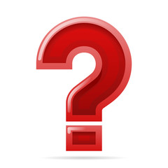 Solution search question mark isolated 3d design sign vector illustration