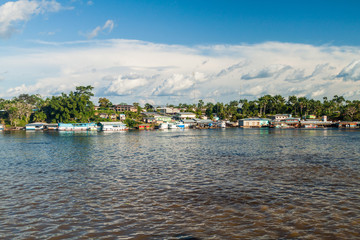 View of a port in Jutai town, Brazil.