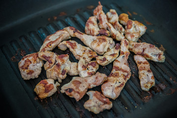 Pork roasted in the dark