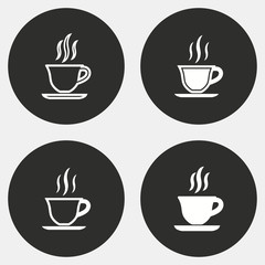 Coffee cup icon set.