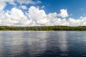 River Oiapok (Oiapoque or Oyapock) between Brazil and French Guiana