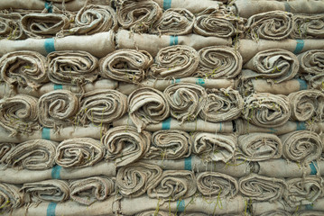 hemp sacks contain for rice