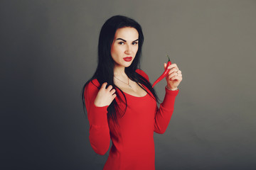 Fototapeta premium girl with peper