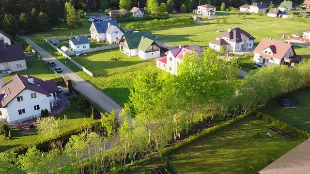Aerial view of countryside, drone top view 4K UHD video