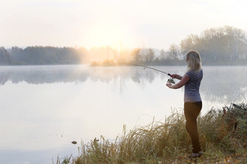 Girl fishing