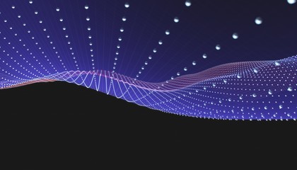 3D Wavy Background. Abstract design template. Modern pattern. Dynamic effect. 3d illustration.