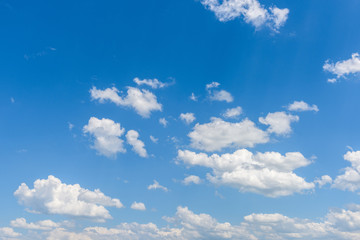 Beautiful cirrus clouds against the blue sky