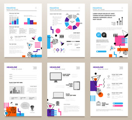 Presentation booklets - vector template a4 pages set