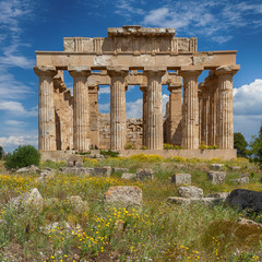 Ancient Greek temple in Selinunte, Sicily, Italy