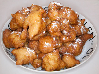 Oliebollen on a plate