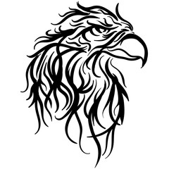 Bald eagle head vector illustration sketch