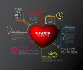 Vector Heart Infographic report template
