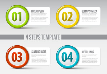 Four steps circle template