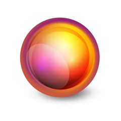 Glass sphere, futuristic abstract element