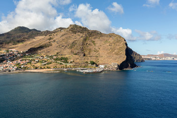 Machico bay on the east coast of Madeira Island, Portugal