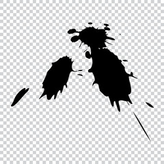 Ink, blot on paper.