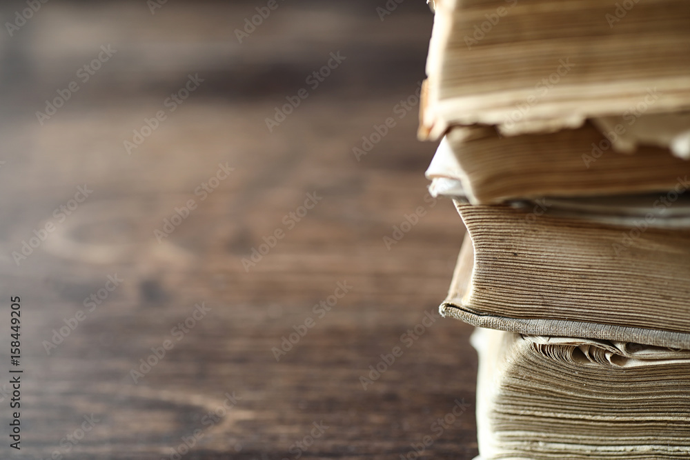 Canvas Prints stack of old retro book