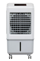 Evaporative air cooler fan with ionizer