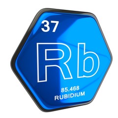 Rubidium Element blue