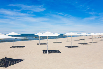 Deserted beach in summer