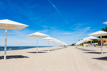 Deserted beach in summer