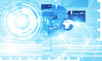 Obraz premium Blue business screen