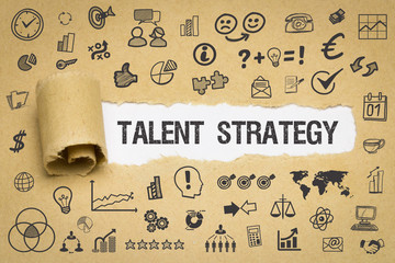 Talent Strategy / Papier mit Symbole