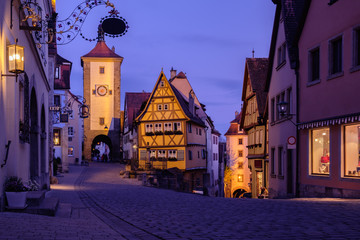 Fototapeta na wymiar Plonlein, Rothenburg ob der tauber, Bavaria, Germany.