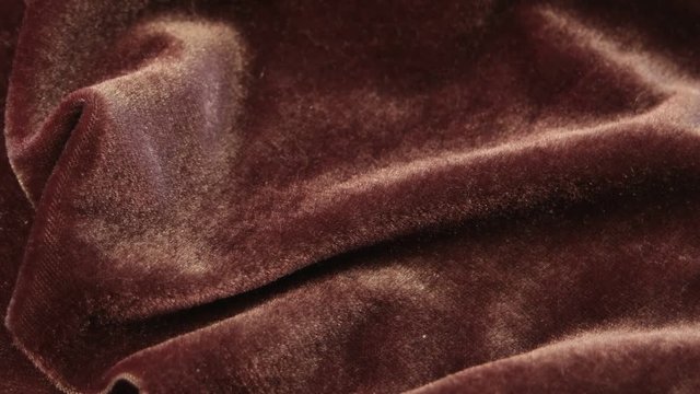 Color change of the lilac velvet in the draping