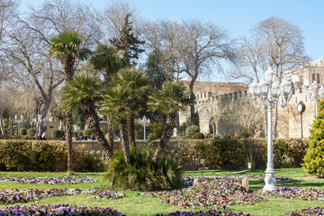 Spring view in the Governor's Garden of Baku, Azerbaijan