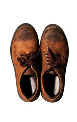 The old shoe isolate background,clipping path