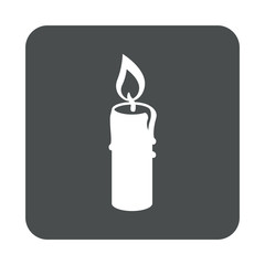 Icono plano vela en cuadrado gris