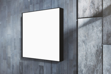 Empty square picture frame
