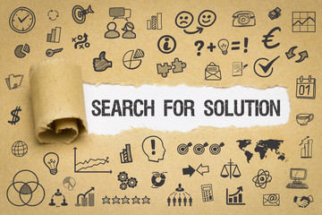 Search for Solution / Papier mit Symbole