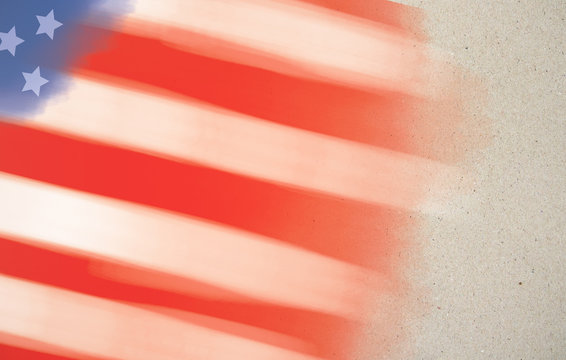 American flag backdrop