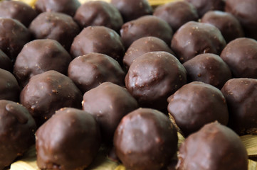 Bunch of chocolate truffles