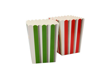 cup of popcorn isolated