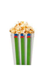 cup of popcorn isolated