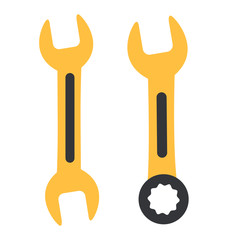 Cartoon wrench icons