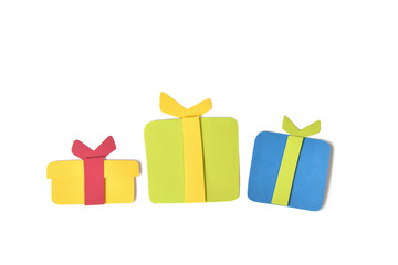 Father&rsquo;s day card paper cut on white background - isolated