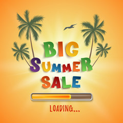 Big summer sale loading poster template.