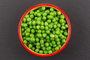 Bowl of green wet pea